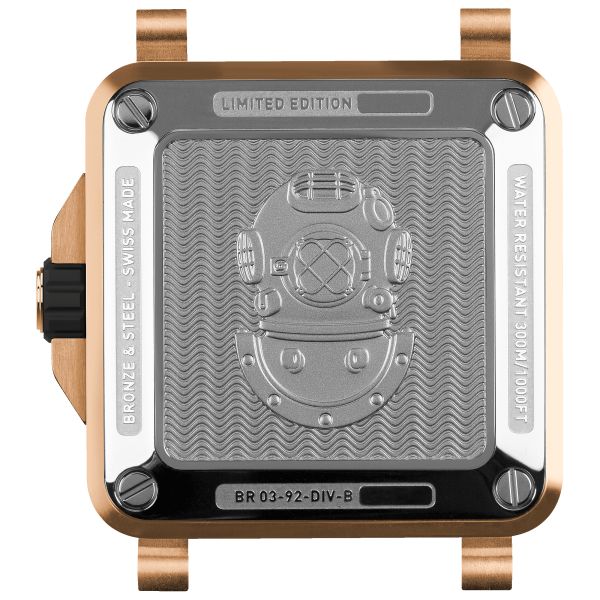 Montre Bell & Ross BR 03-92 Diver Black & Green Bronze automatique cadran vert bracelet caoutchouc 42 mm