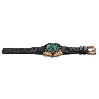 Montre Bell & Ross BR 03-92 Diver Black & Green Bronze automatique cadran vert bracelet caoutchouc 42 mm
