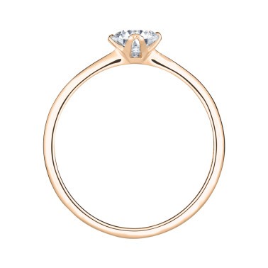 Solitaire Lepage Idylle en or rose diamant brillant