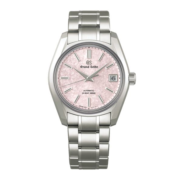 Grand Seiko Heritage 62GS "Sakura-Kakushi" Hi-Beat 36 000 pink dial titanium bracelet 38 mm