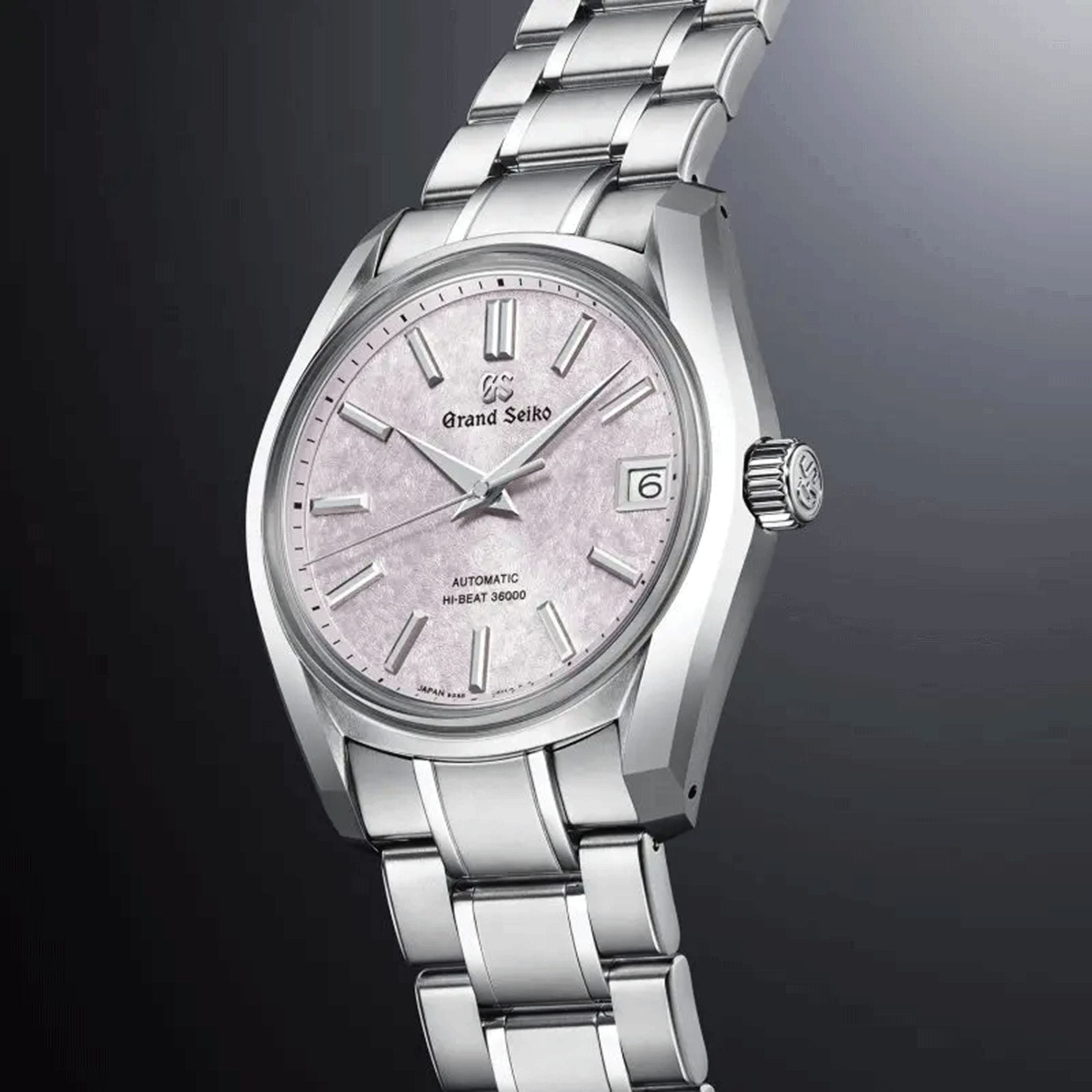 Montre Grand Seiko Heritage 62GS "Sakura-Kakushi" Hi-Beat 36 000 cadran rose bracelet titane 38 mm
