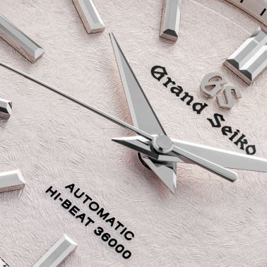 Grand Seiko Heritage 62GS "Sakura-Kakushi" Hi-Beat 36 000 pink dial titanium bracelet 38 mm