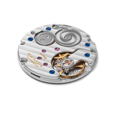 NOMOS Club Campus Endless Blue mechanical stainless steel watch turquoise blue dial grey velvet strap 38 mm