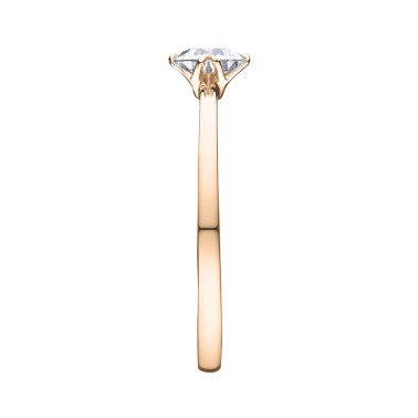 Solitaire Lepage Idylle en or rose diamant brillant