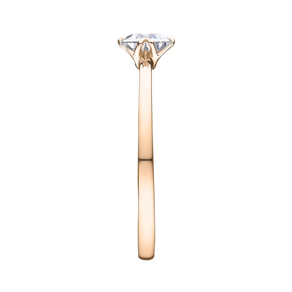 Solitaire Lepage Idylle en or rose diamant brillant