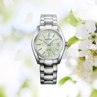 Montre Grand Seiko Heritage 62GS "Sakura-Wakaba" Hi-Beat 36 000 cadran vert bracelet titane 38 mm