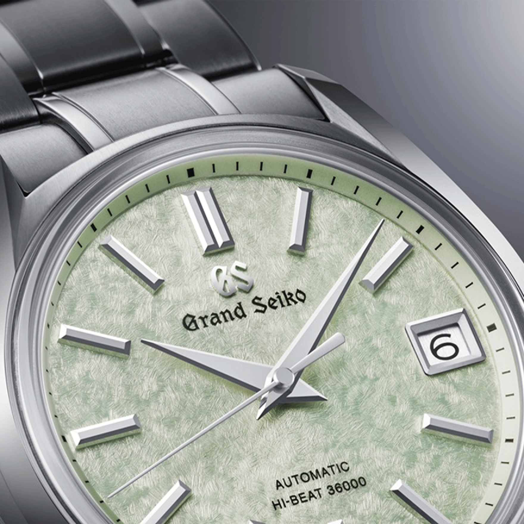 Montre Grand Seiko Heritage 62GS "Sakura-Wakaba" Hi-Beat 36 000 cadran vert bracelet titane 38 mm