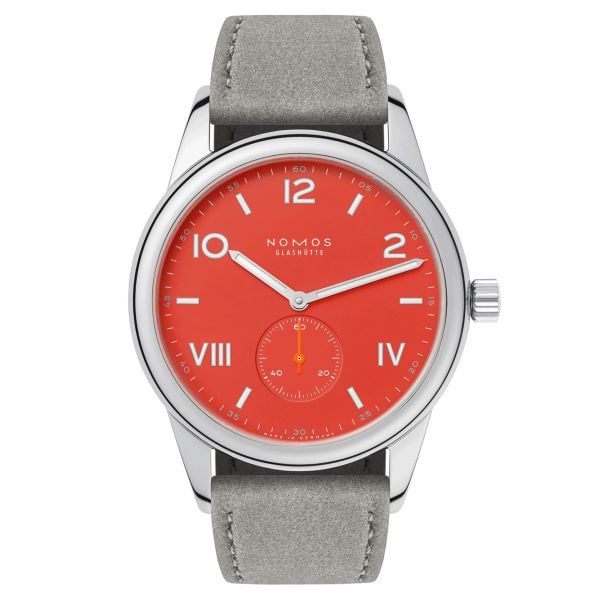 NOMOS Club Campus Nonstop Red mechanical stainless steel watch red dial 38 mm 723