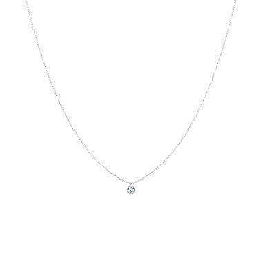 Pendentif La Brune et La Blonde 360° en or blanc et diamant 0,20 carat