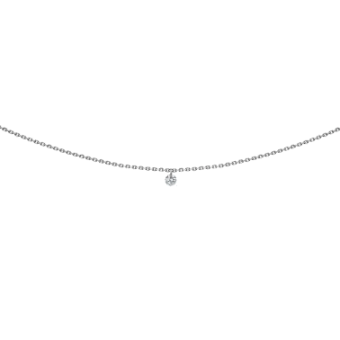 Pendentif La Brune et La Blonde 360° en or blanc et diamant 0,20 carat