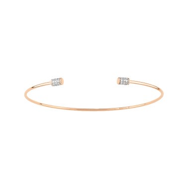 Jonc Ginette NY Single Diamond Choker en or rose et diamants