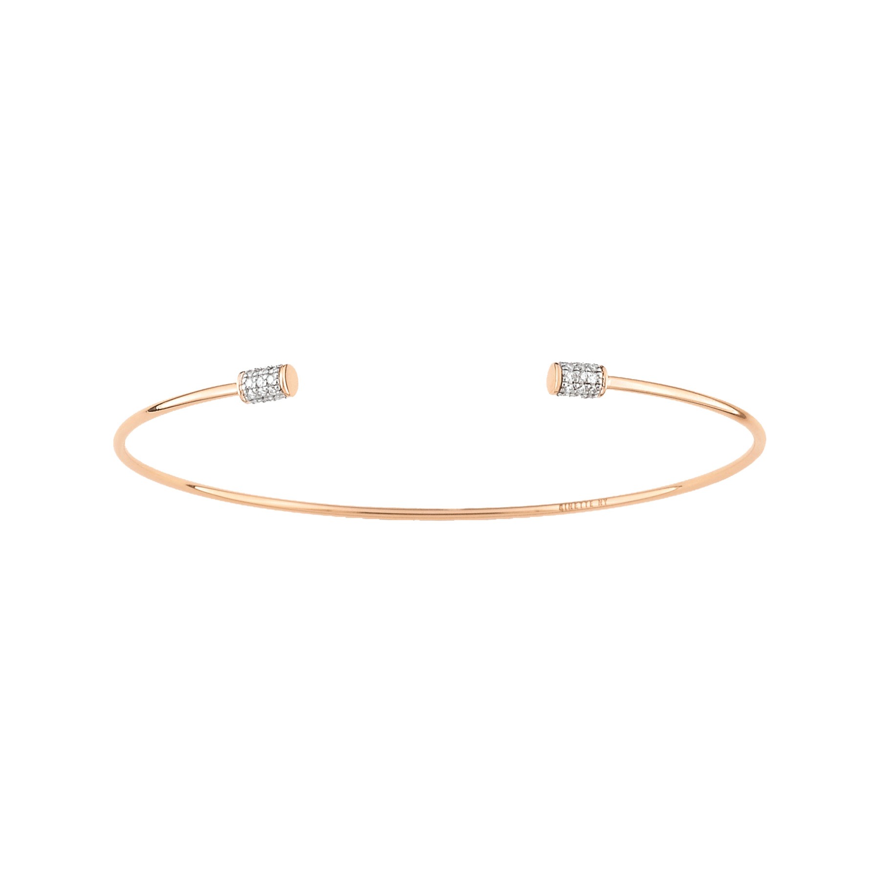 Jonc Ginette NY Single Diamond Choker en or rose et diamants