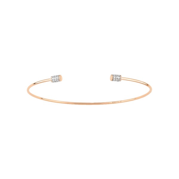 Jonc Ginette NY Single Diamond Choker en or rose et diamants