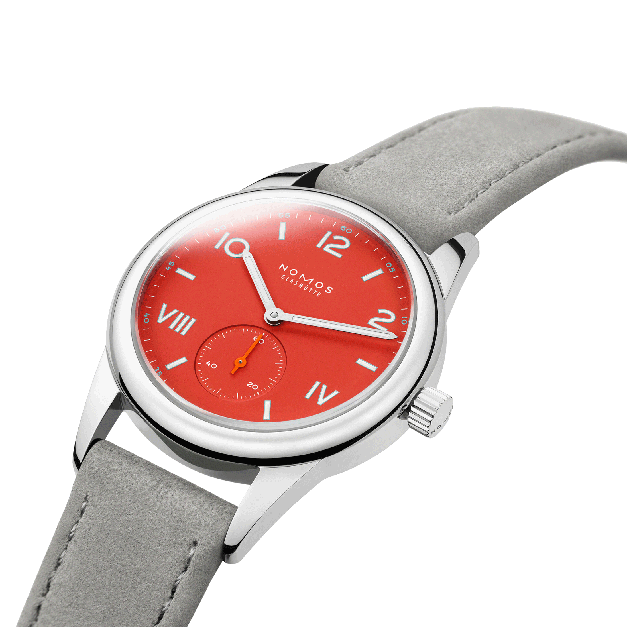 Montre NOMOS Club Campus Nonstop Red mécanique fond acier cadran rouge 36 mm 716.GB