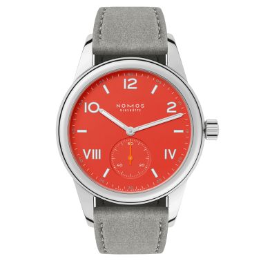 Montre NOMOS Club Campus Nonstop Red mécanique fond acier cadran rouge 36 mm 716.GB