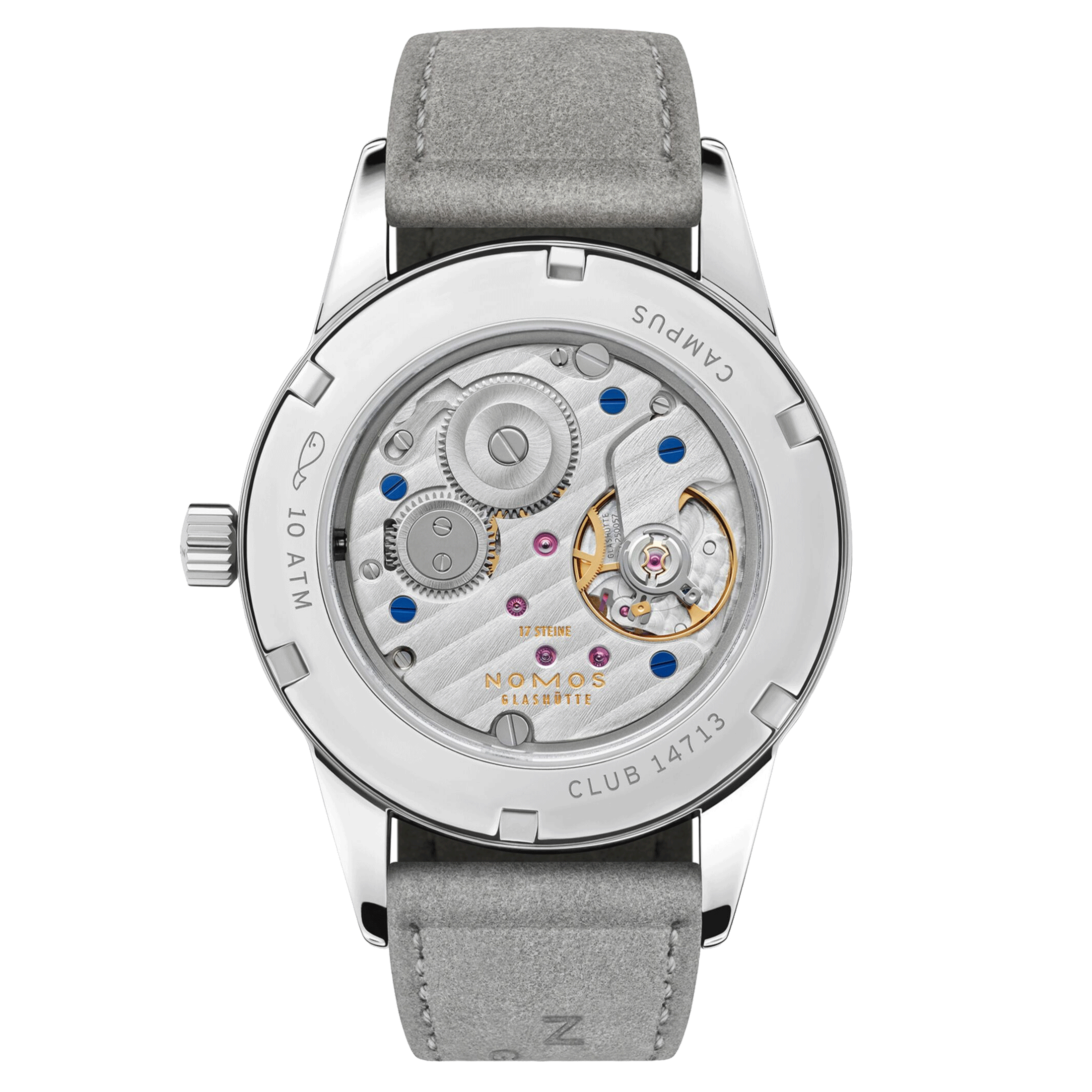 Montre NOMOS Club Campus Nonstop Red mécanique fond acier cadran rouge 36 mm 716.GB