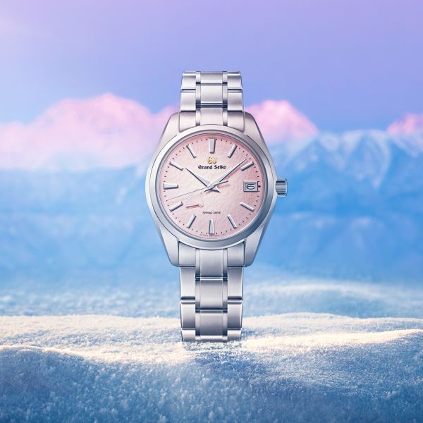 Grand Seiko Heritage Spring Drive "Pink Snowflake" Calibre 9R 20th anniversary pink dial titanium bracelet 41 mm