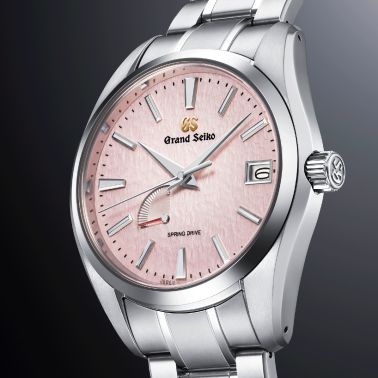 Grand Seiko Heritage Spring Drive "Pink Snowflake" Calibre 9R 20th anniversary pink dial titanium bracelet 41 mm