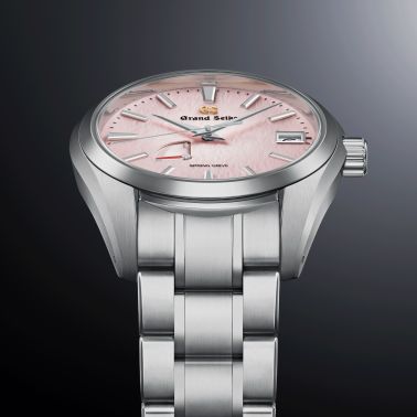Grand Seiko Heritage Spring Drive "Pink Snowflake" Calibre 9R 20th anniversary pink dial titanium bracelet 41 mm