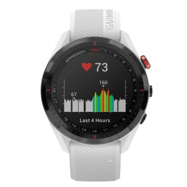 Montre Garmin Approach S62 Céramique noir bracelet silicone blanc 47 mm 010-02200-01