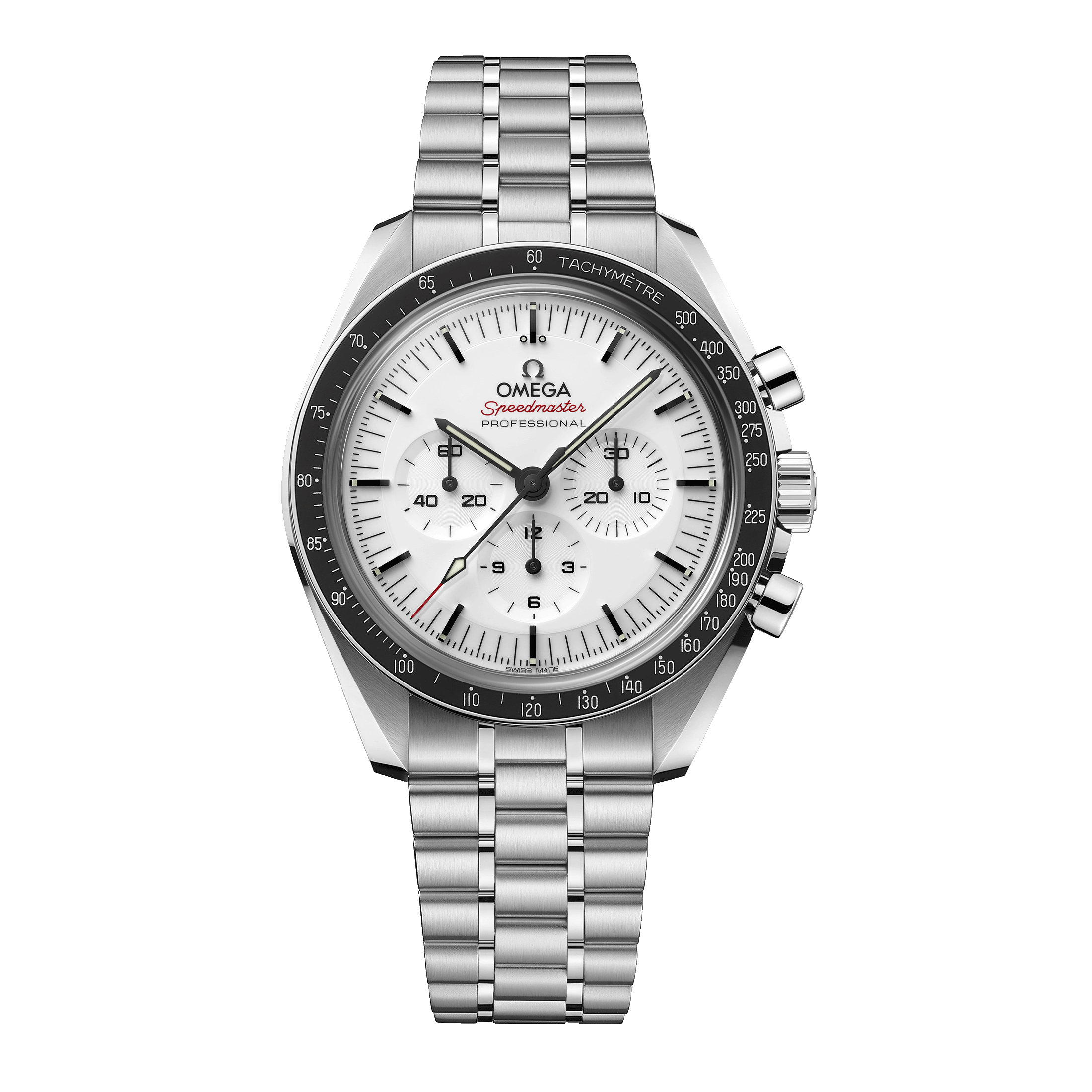 Omega Speedmaster Moonwatch Professional Co-Axial Master Chronometer white dial sapphire crystal steel bracelet 42 mm