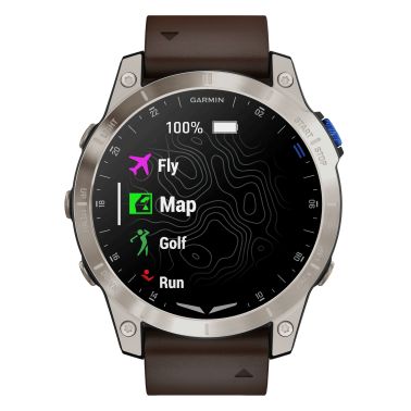 Montre Garmin D2 Mach 1 Aviator Smartwach bracelet cuir marron 47 mm