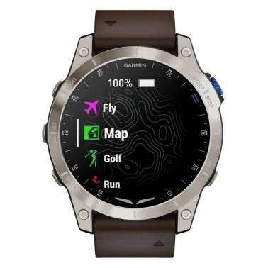 Montre Garmin D2 Mach 1 Aviator Smartwach bracelet cuir marron 47 mm