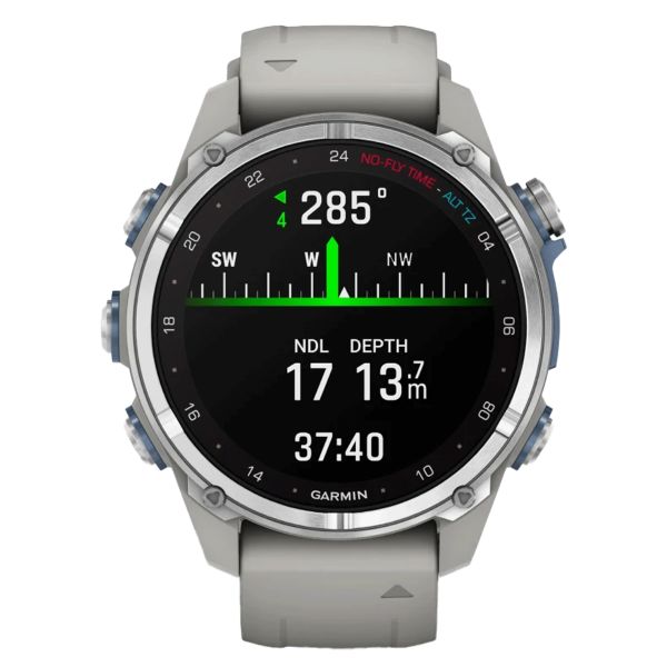 Montre Garmin Descent Mk3 bracelet silicone gris 43 mm 010-02753-04