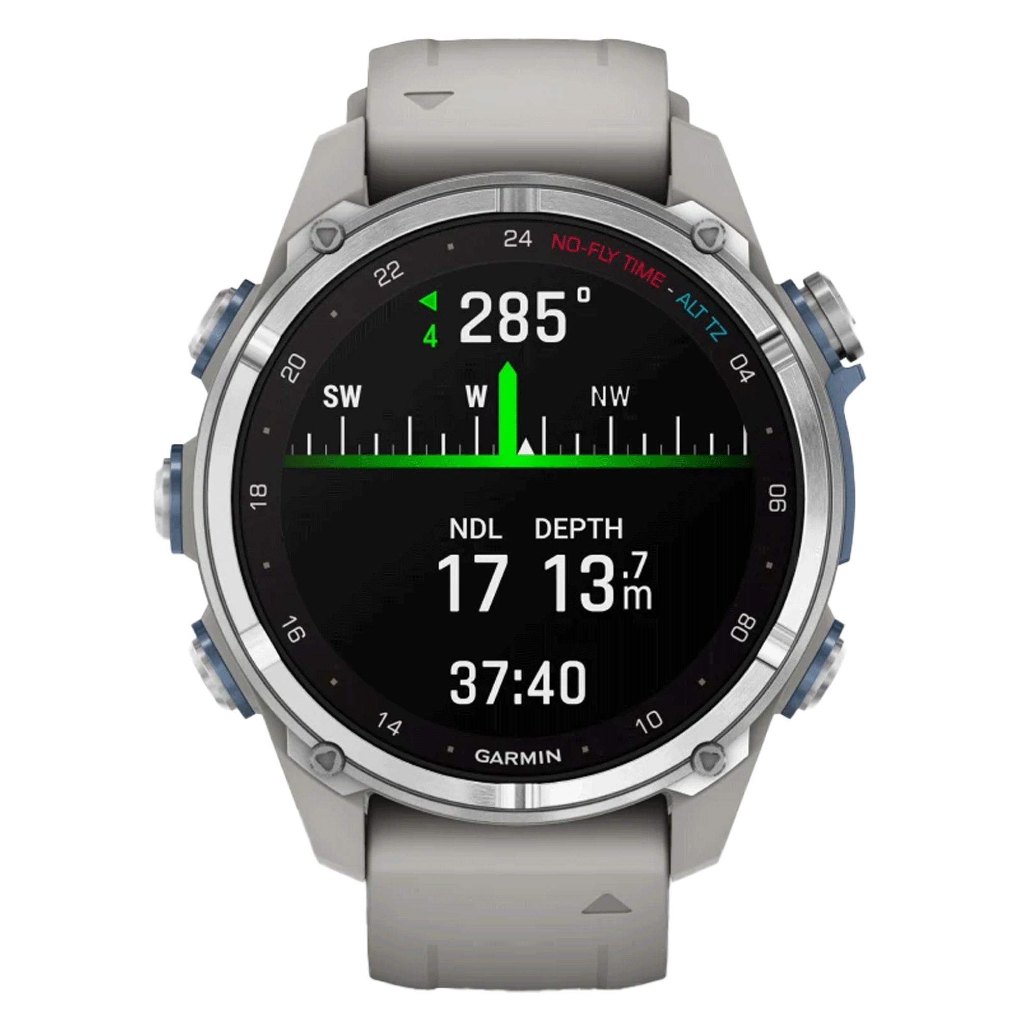Montre Garmin Descent Mk3 bracelet silicone gris 43 mm 010-02753-04