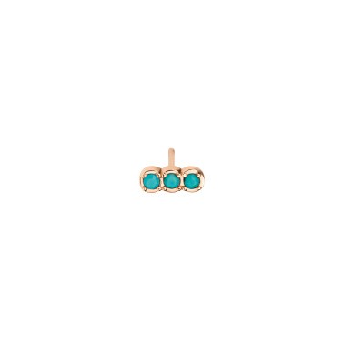 Boucle d'oreille Ginette NY Fallen Sky en or rose et turquoise