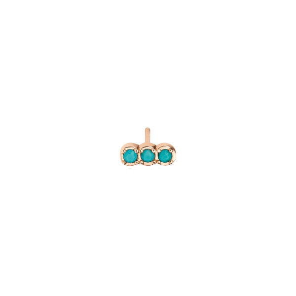 Boucle d'oreille Ginette NY Fallen Sky en or rose et turquoise