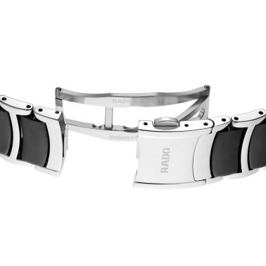 Montre Rado Centrix Diamonds quartz index diamants cadran noir bracelet acier et céramique 39,5 mm R30021712