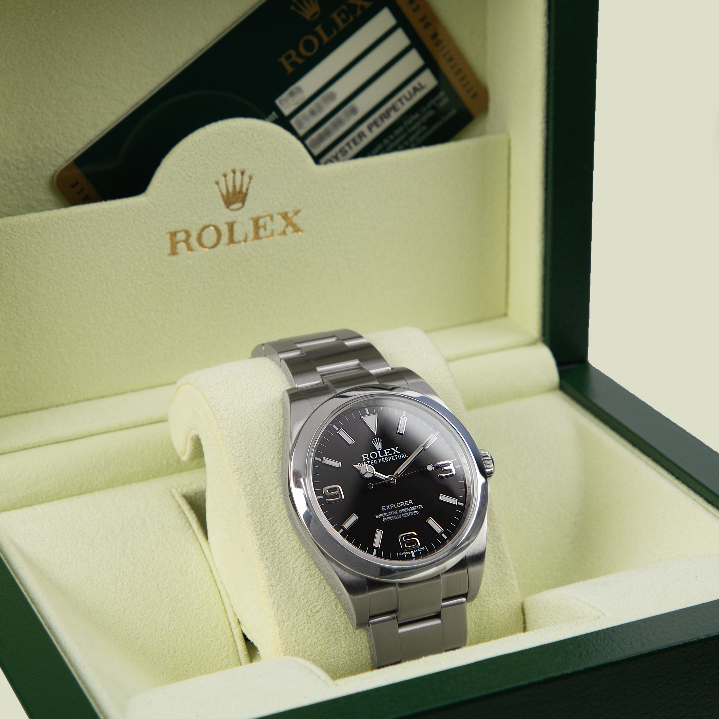 Montre Rolex Explorer I Ref 214270 automatique 39 mm Full Set 2013