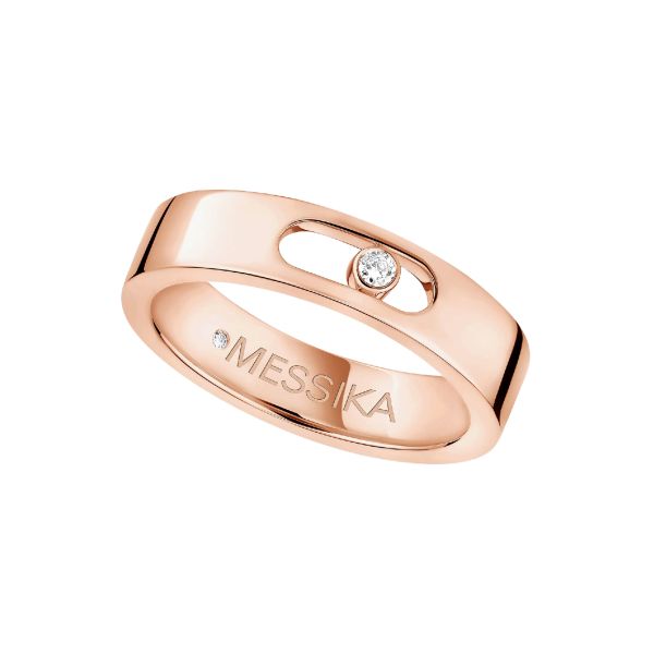 Messika Move Jewellery wedding ring in pink gold and diamond