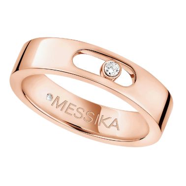Messika Move Jewellery wedding ring in pink gold and diamond