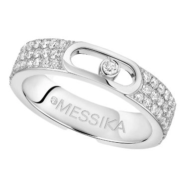 Messika Move Pavé Jewellery wedding ring in white gold and diamonds