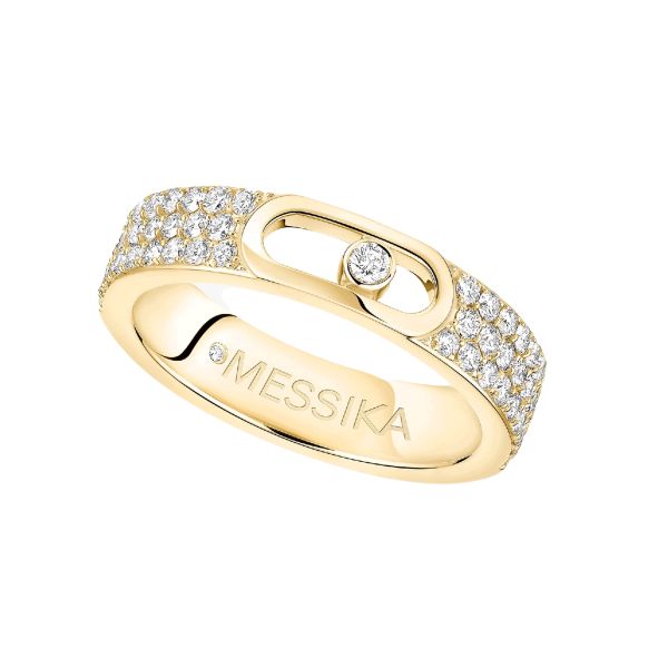 Messika Move Pavé Jewellery wedding ring in yellow gold and diamonds