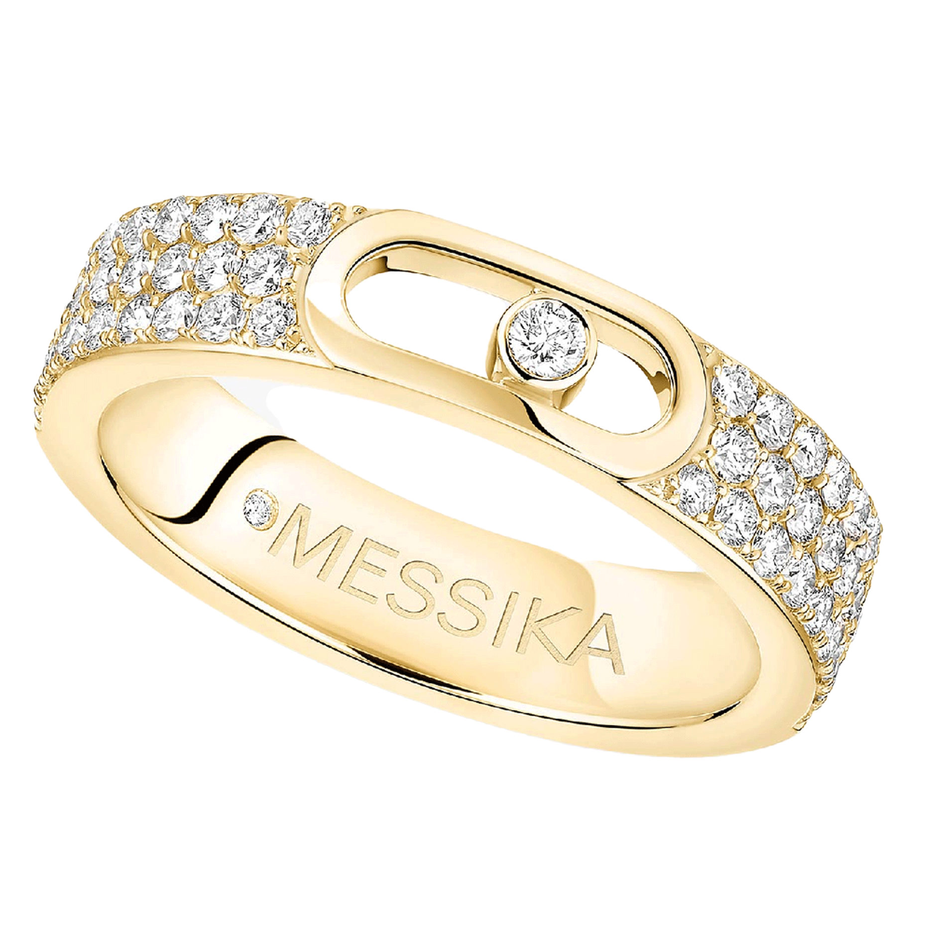 Messika Move Pavé Jewellery wedding ring in yellow gold and diamonds