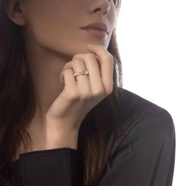 Messika Move Pavé Jewellery wedding ring in yellow gold and diamonds