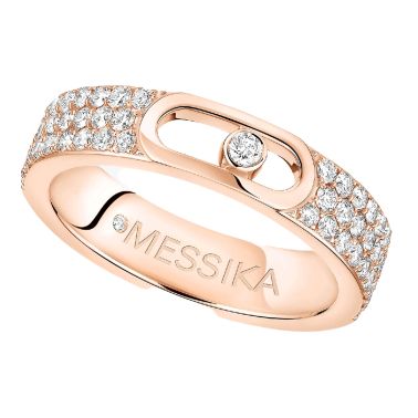 Messika Move Joaillerie Pavé wedding ring in pink gold and diamonds