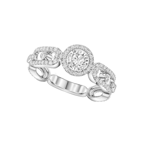 Messika Move Link solitaire in white gold and diamonds 0.30 ct