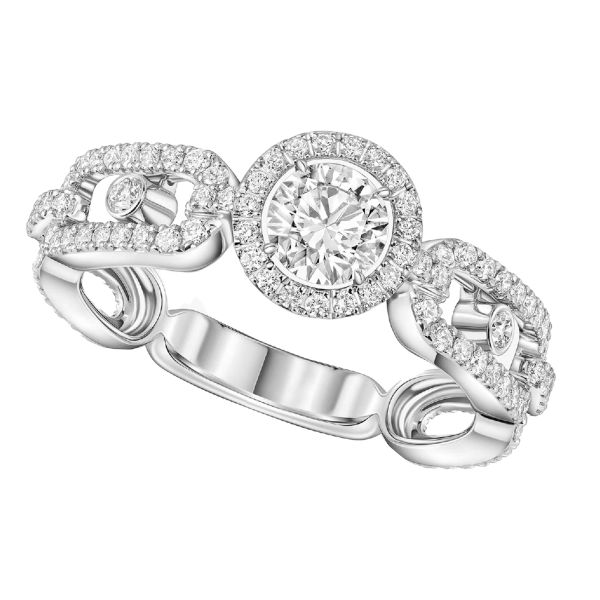 Solitaire Messika Move Link en or blanc et diamants 0,30 ct