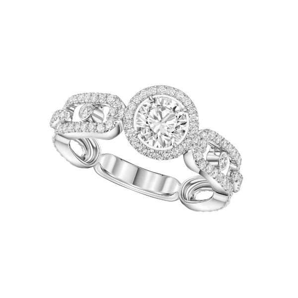 Messika Move Link solitaire in white gold and diamonds 0,50 ct
