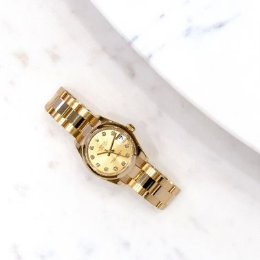 Montre Rolex Lady Datejust 31 mm or jaune automatique Full Set 2015