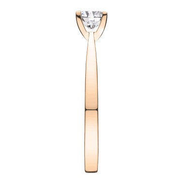Solitaire Lepage Cupidon en or rose diamant brillant