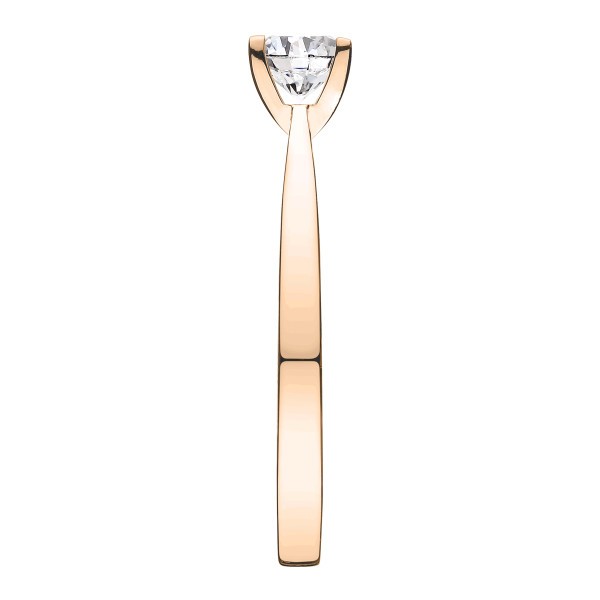 Solitaire Lepage Cupidon en or rose diamant brillant