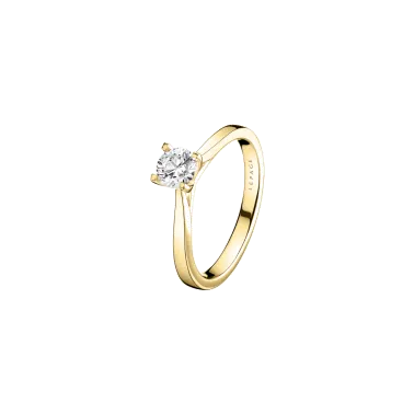Solitaire Lepage Cupidon en or jaune diamant brillant