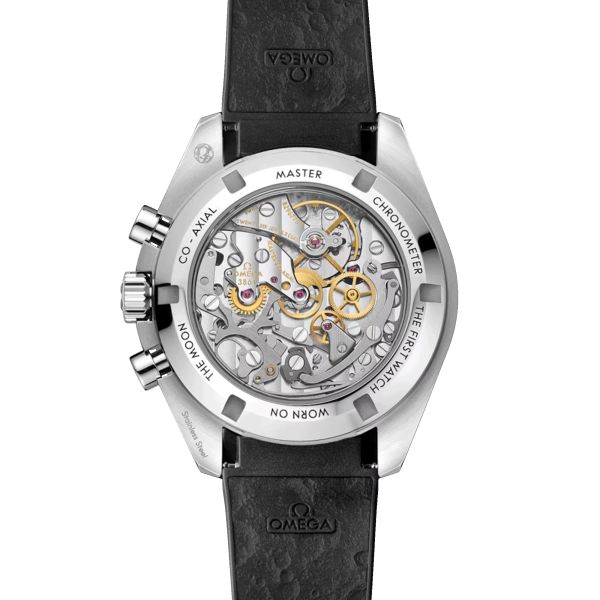 Montre Omega Speedmaster Moonwatch Professional Co-Axial Master Chronometer cadran blanc verre saphir bracelet caoutchouc 42 mm