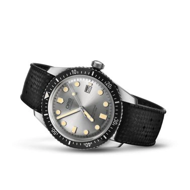Montre Oris Divers Sixty-Five automatique cadran gris bracelet caoutchouc 42 mm