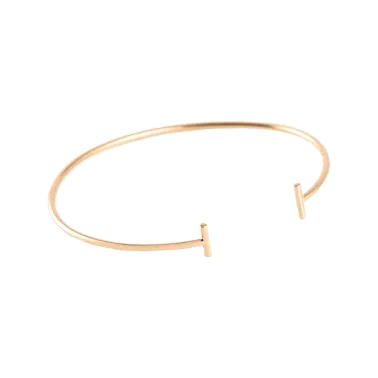 Jonc Ginette NY Gold Strip en or rose